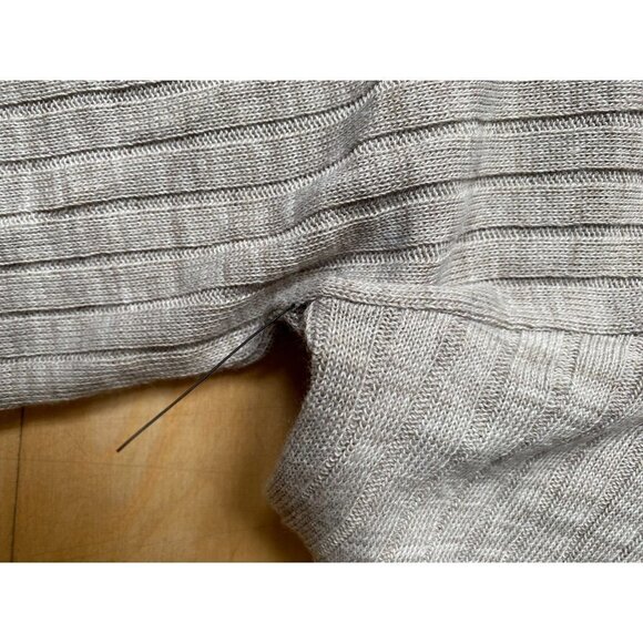 Bp "Reagan" Womens Long Sleeve BNWOT Gray Rib Crop Sweater - Picture 5 of 7